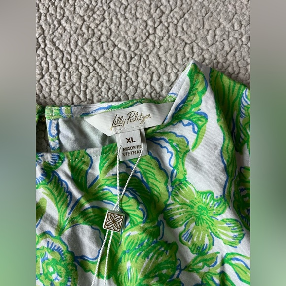 NWT LILLY PULITZER SHAW DRESS RESORT WHITE DAFFODIL HILL WOMENS XL - Picture 5 of 8